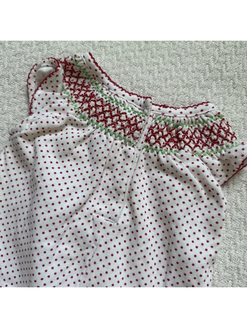 GYMBOREE 2012 So Berry Precious Dots Cute 3-6M Strawberry Polka Dot Romper